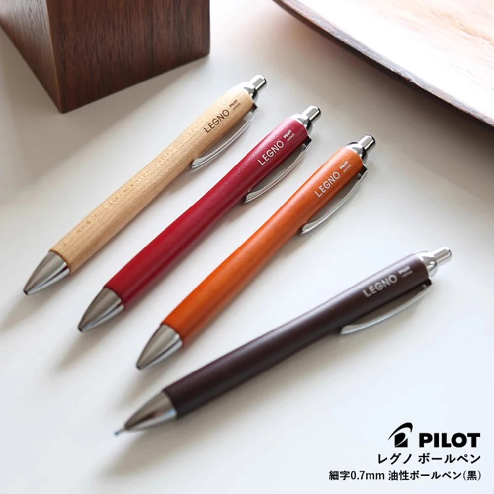 1pcs Japanese PILOT LEGNO 0.7mm Wooden Ball Pen Warm North American Hard Maple Wooden Pole BLE-1SK Stationery