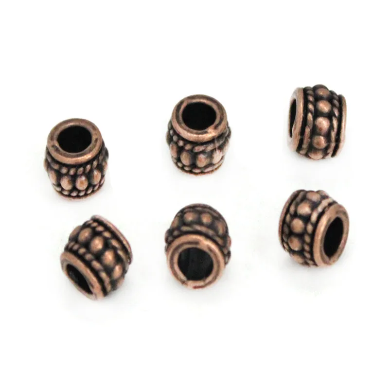 30PCS/lot Metal Beads Charm Big Hole Round Loose Spacer Beads Accessories For DIY Handmade Bracelet Jewelry Making Supplies