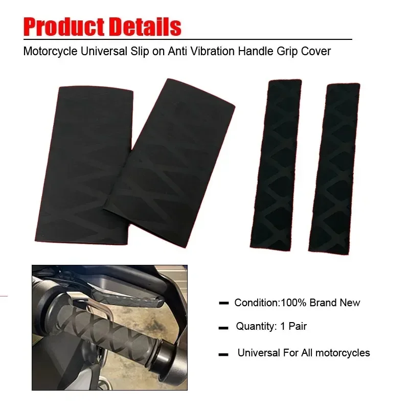 For BMW R1250GS R1200GS LC ADV F750GS F850GS F900R Motorcycle Universal Heat Shrinkable Grip Cover Non-slip Rubber Glove Handles