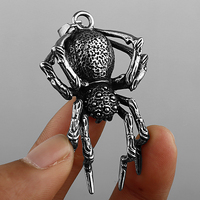 Retro Thousand-eye Eight-legged Spider Hanging Men's Fashion Animal 316L Stainless Steel Pendant Necklace Gift Jewelry Wholesale