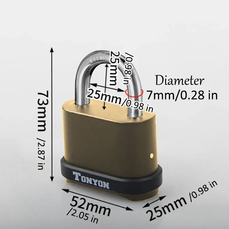 Zinc Alloy 4 Digit Hardened Shackle Weatherproof Outerdoor Locker Safety Combination Padlock