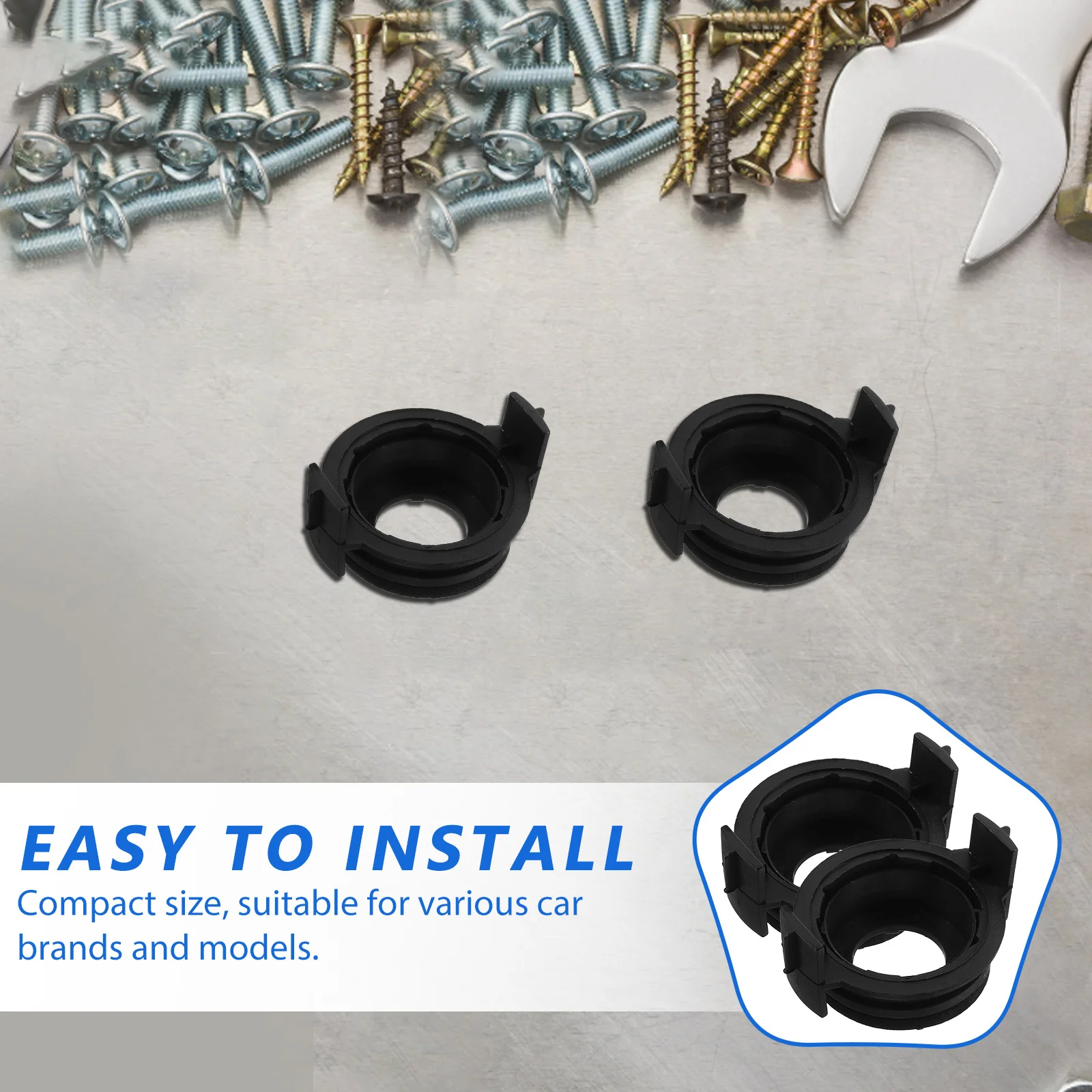 

2Pcs Motorcycle Headlight Bracket H7 Socket Car Bulb Holder Compact Design Stable Fixing for Bike Headlamp Replacement Use