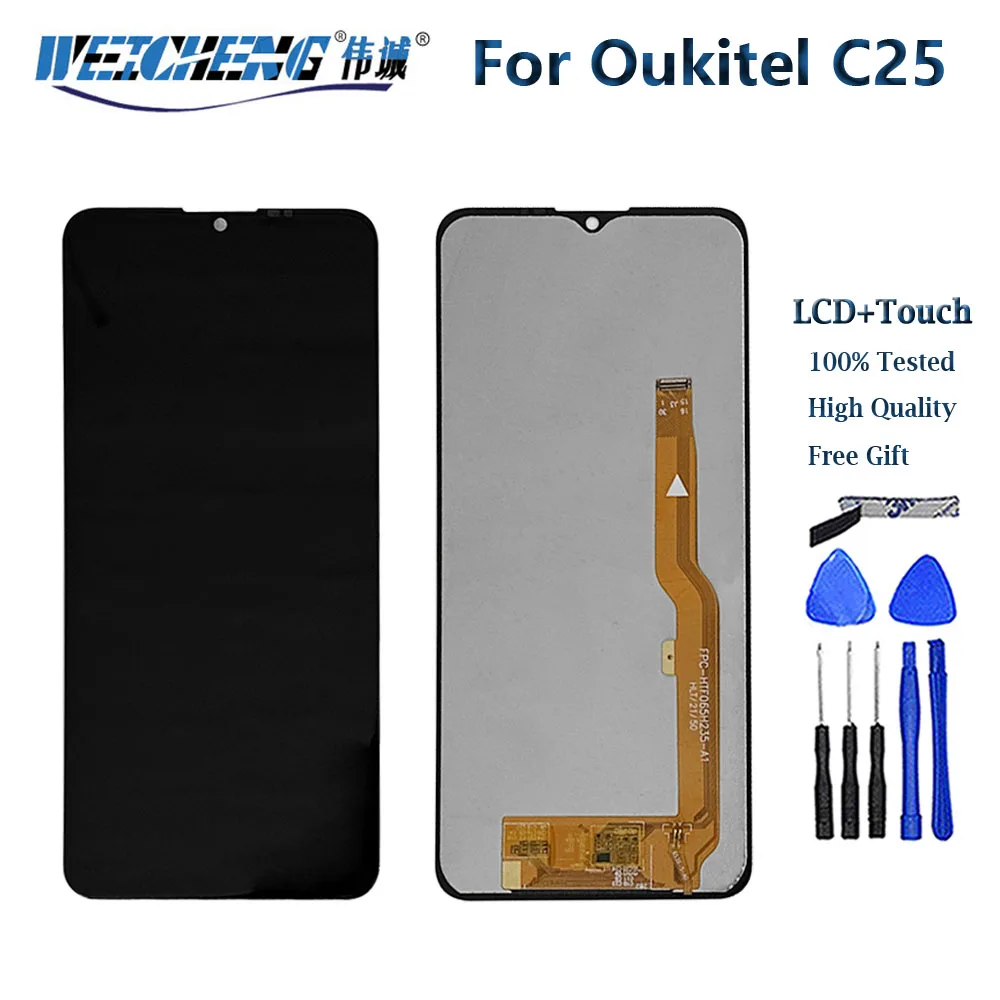 

6.52 inch OUKITEL C25 LCD Display+Touch Screen Digitizer Assembly 100%Original LCD+Touch Digitizer for OUKITEL C25 Replacement