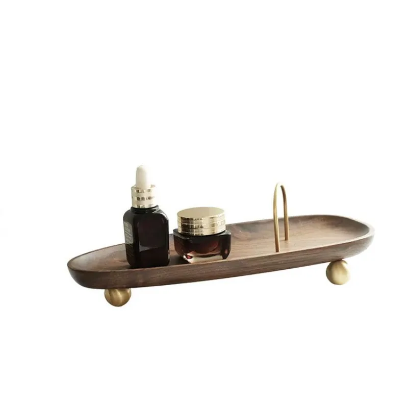 Nordic creative light luxury tray ornament, home study entrance,  key sundries, cosmetics storage plate decoration