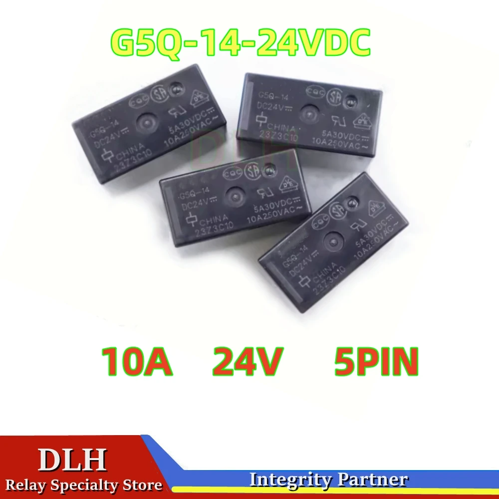 5pieces/lot 100% New Original Power Relay 10A 24VDC DC24V 5PINS G5Q-14 G5Q-1 G5Q-14-DC24V G5Q-14-24VDC G5Q-1-DC24V G5Q-1-24VDC