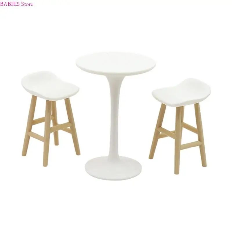 

C9GB Настольный табурет Реалистичный круглый стул Zakka Модель для масштаба 1:12