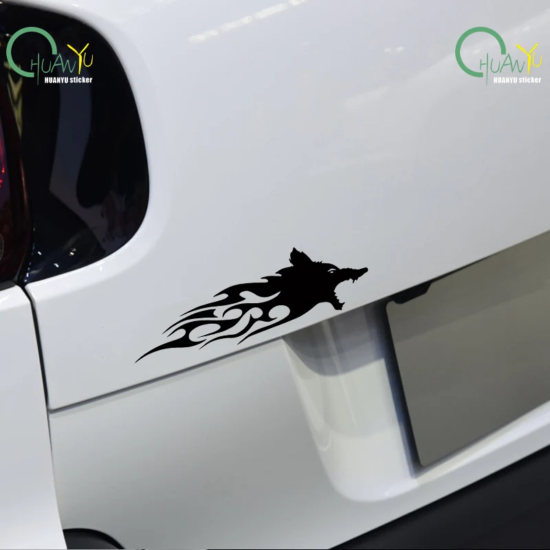 Kreatywna naklejka z głową lisa; naklejka na karoserię samochodu i motocykla na zarysowania; wodoodporna i odblaskowa naklejka dekoracyjna na samochód.