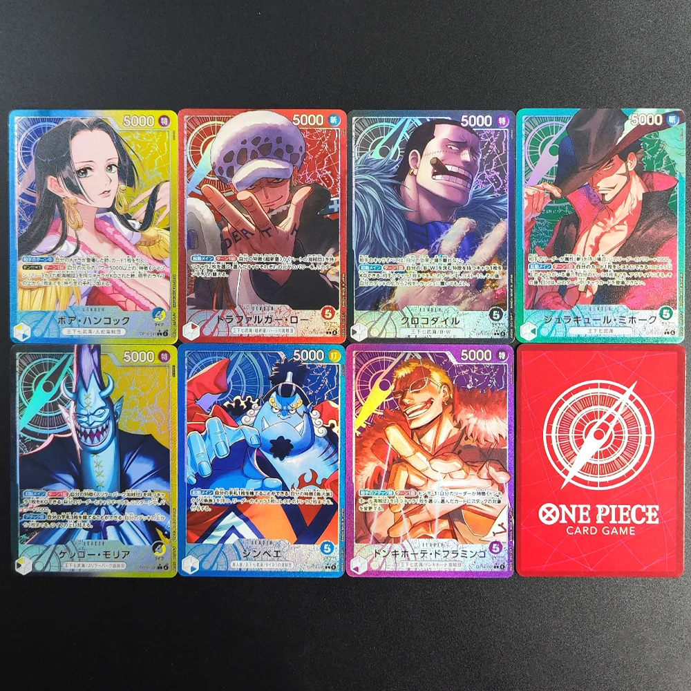 

7 шт./компл. Diy One Piece Big Head Law Hancock Коллекционная карта Преломление Цветная вспышка Op14 Sir Крокодил Михок Подарочные игрушки