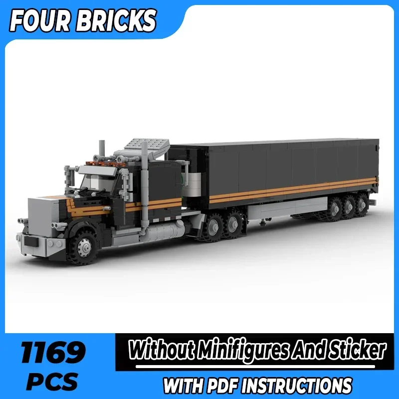 

Модель городской автомобиль Moc, строительные кирпичи, жуткая тыква, прицеп 389, технология, модульные блоки, подарок, рождественские игрушки, наборы «сделай сам», сборка