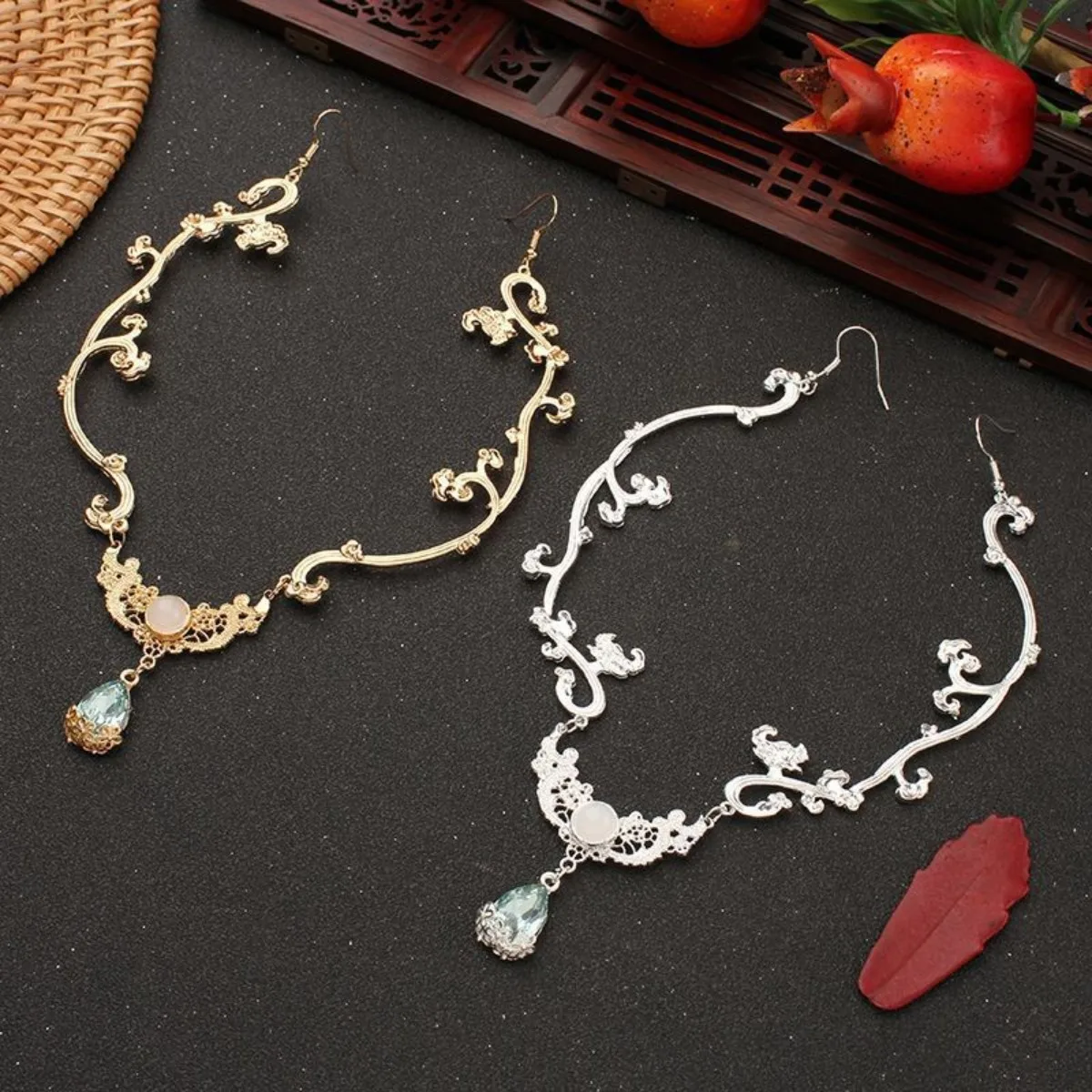 New Super Fairy Antique Hair Ancient Clothing Hanfu Accessories Fringed Eyebrow Pendant Headgear Princess Hair Chain