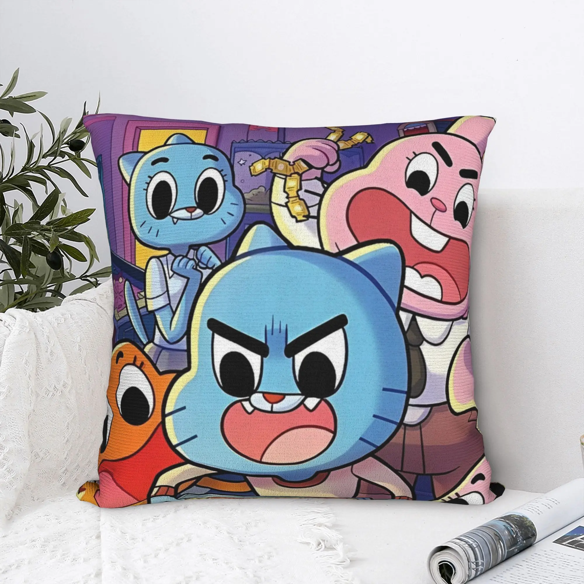 Video Game Gumballs Square Pillow Case Cushion Covers Novelty Polyester Decor Pillowcase for Bed 45x45cm