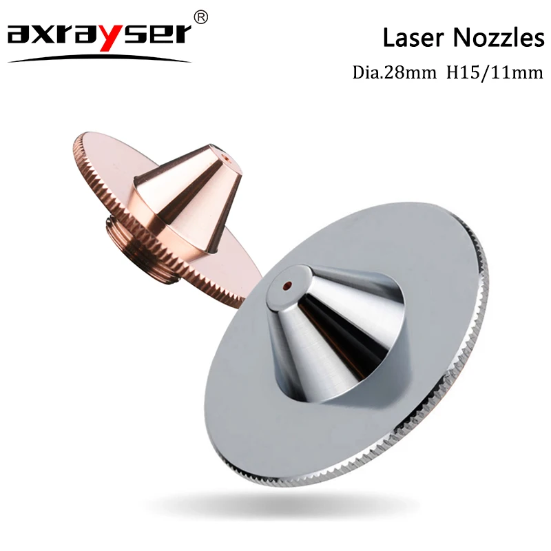 

Bulge Laser Nozzle Single Double Layer Chrome-Plating Caliber 0.8-4.0 D28mm for Precitec HANS Cutting Head