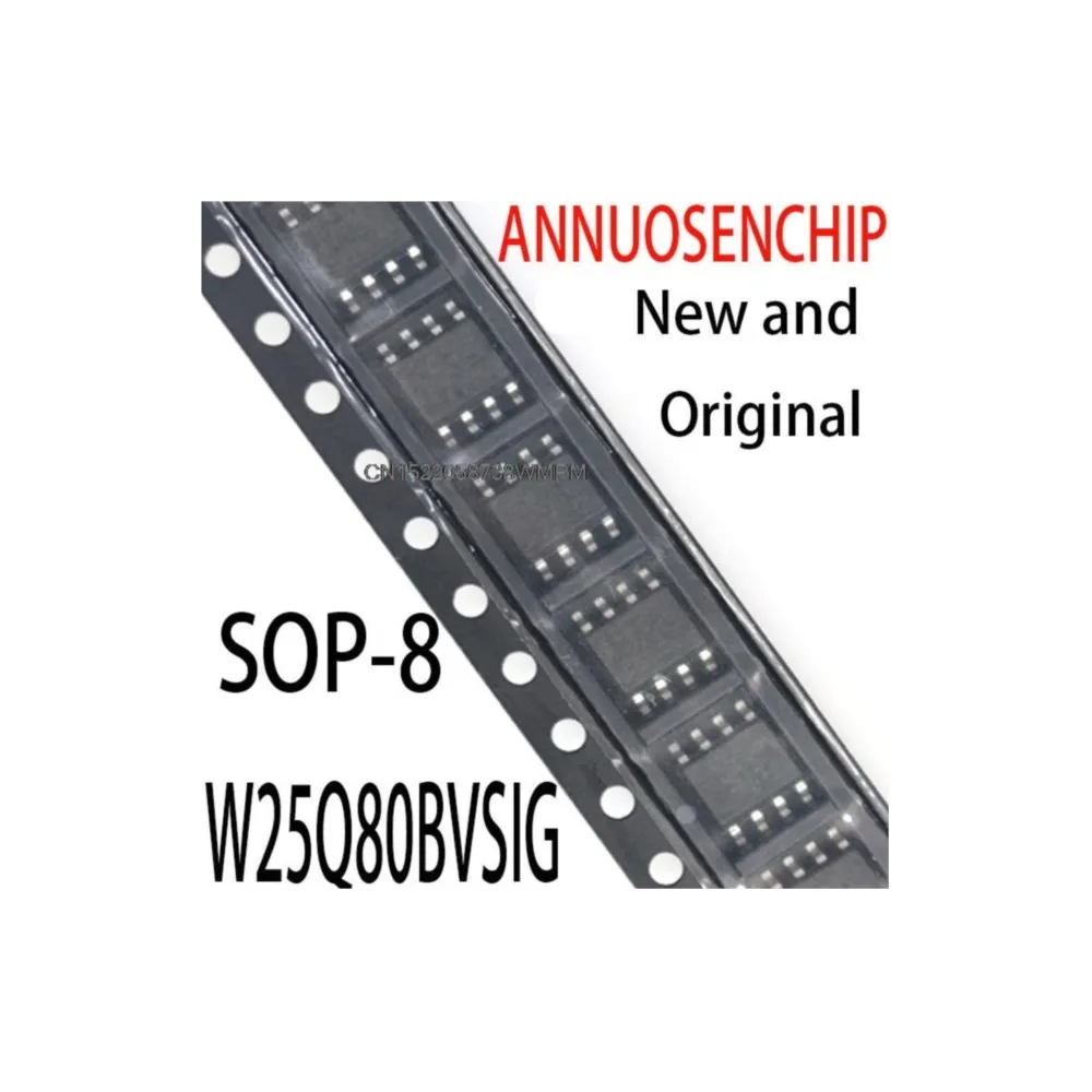 10PCS Neue und Original SMD W25Q80 25Q80BVSIG W25Q80BVSSIG SOP-8 W25Q80BVSIG