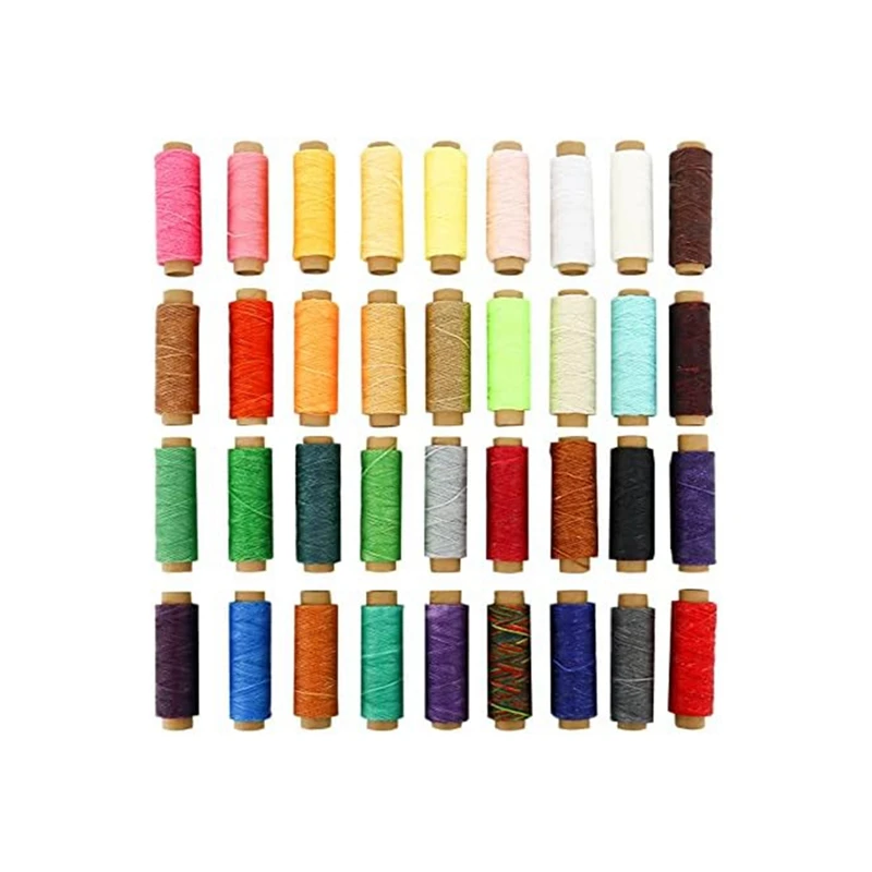 36 Colors Waxed Thread Hand Stitching Waxed Thread For Leather Sewing For DIY Leather Craft And Book Bind Bracelets Durable