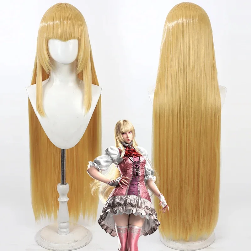 

Игра Tekken 8, лили, парик для косплея, золотые волосы, термостойкие парики для волос, роль на Хэллоуин, женский и мужской реквизит