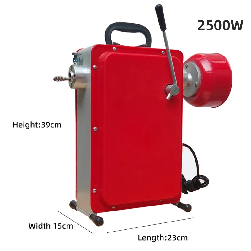 2500W Electric Pipe Dredging Machine Automatic Sewer Dredger Toilet Floor Drain Dredging Cleaning Toilet Blockage Drain Cleaning