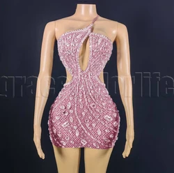 Flashing Diamond High Stretch Sexy Backless Dress Luxury Chic Ladies Prom Party Evening Prom Gown Birthday Celebrate Stage Wear