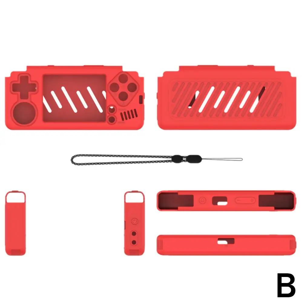 휴대용 오픈 소스 핸드헬드 게임 콘솔 실리콘 보호 커버, 낙하 방지 방진 스토리지 Soli R2D7, MiyooA30 에 적합