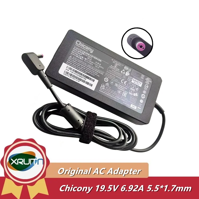 

Original 19.5V 6.92A 135W Chicony A18-135P1A A135A025P AC Adapter For ACER ASPIRE 7 NITRO 5 SERIES Laptop Power Supply Charger