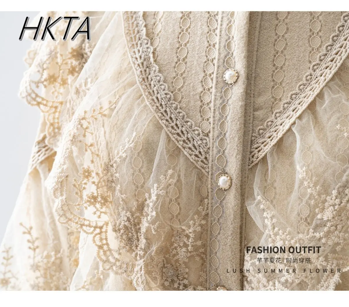 Camisa Original de Lolita para Mujer y niña, Camisas de encaje con volantes de color caqui, novedad de verano 2021, blusa de manga larga para Mujer, Camisas de nicho para Mujer