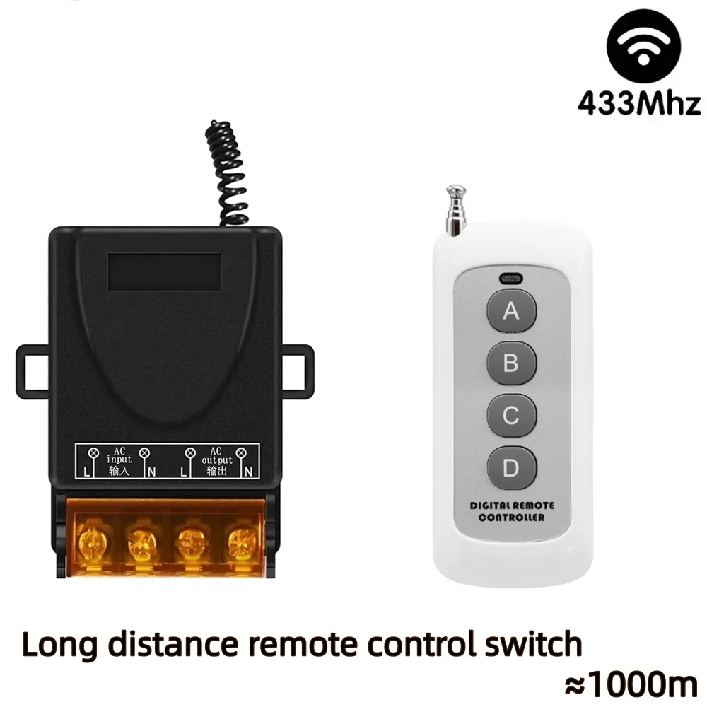 الترددات اللاسلكية التحكم عن بعد التبديل 433Mhz AC220V عالية الحالي التتابع استقبال لمحرك الباب LED الأجهزة الكهربائية مساعد المنزل
