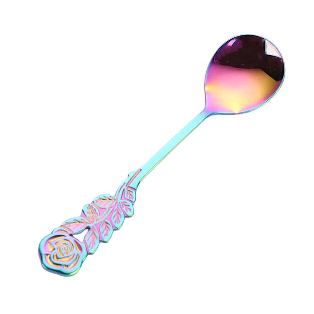 

Dessert Spoon Sweet Treats Stainless Steel Ice Cream Scoop Home Kitchen Barware Tableware Coffee Tea Accessories