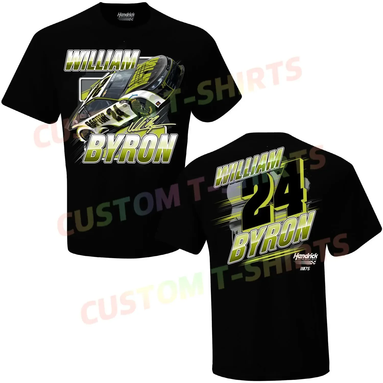 

WILLIAM BYRON #24 Motorcycle Logo High Quality 100% Cotton T-shirt S-3XL