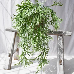 80cm Artificial Wall Hanging Staghorn Fern Wall Hanging Green Fake Plant Fern Plant Wall Accessories Decorative Rattan