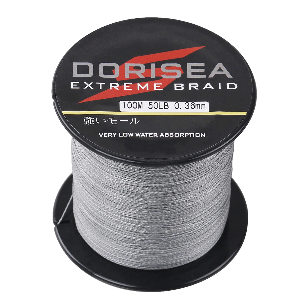 DORISEA 8 Strands 100m Extreme Braided Multifilament Fishing Line 6lb 10lb 20lb 30lb 60lb 80lb 100lb 200lb 300lb