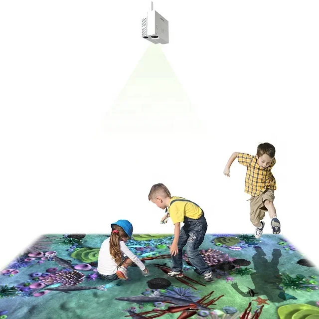 Interactive Floor Projector Projection Screen System for Advertising, Shopping Mall, Kids Game,rtc.