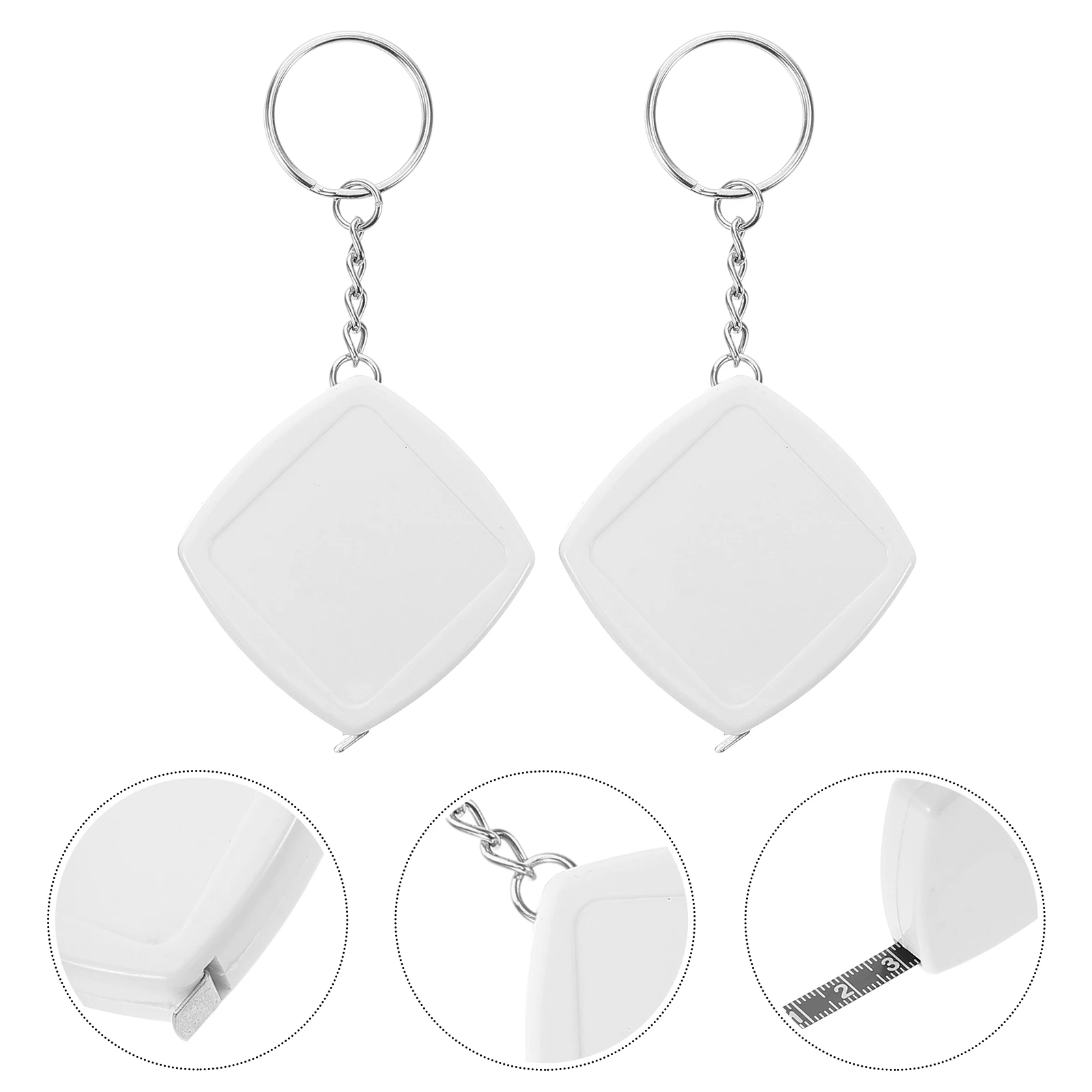 

2pcs Mini Tape Measure Keychain Portable Pocket Size Measuring Tool Magnet Carabiner 2M Flexible Pocket tape measure