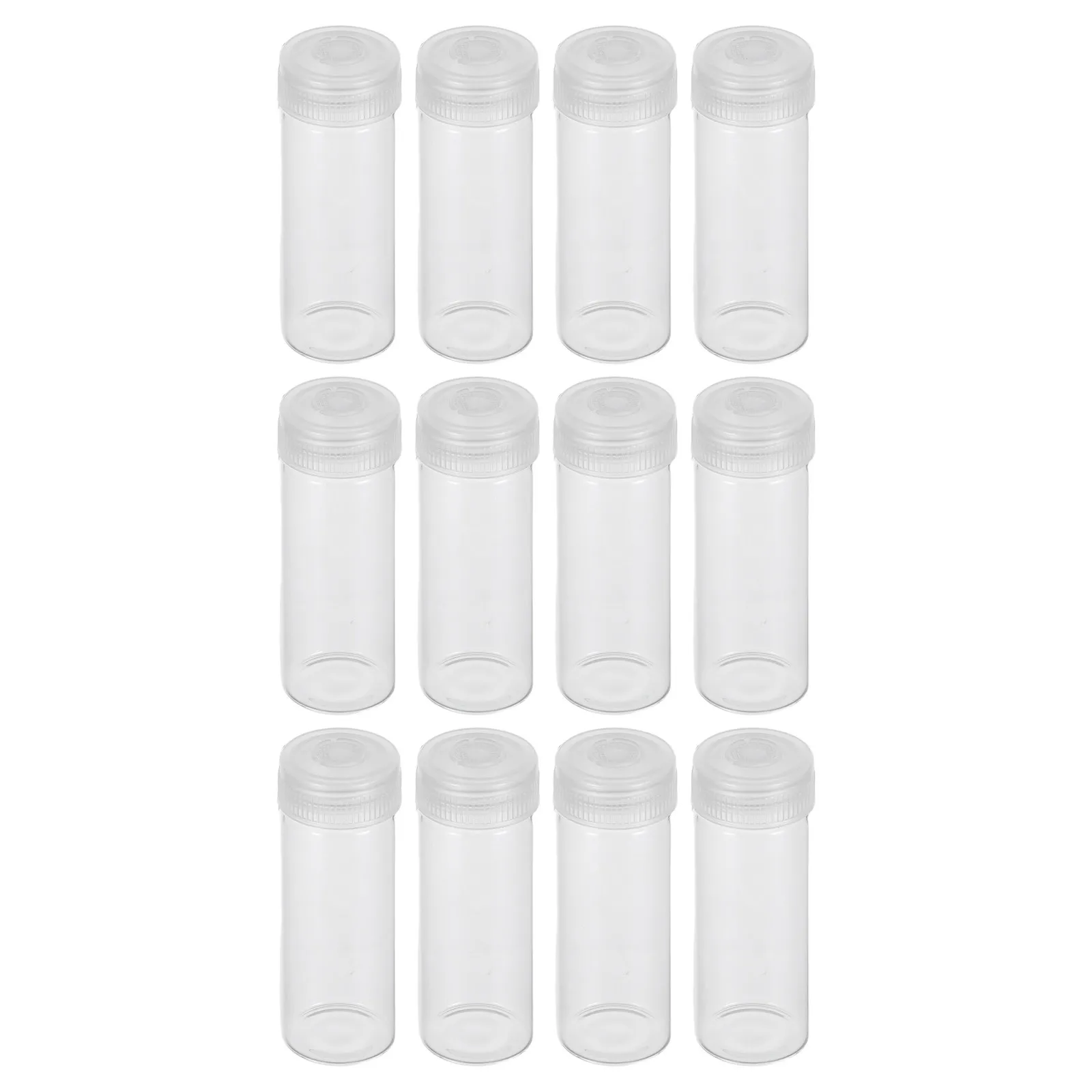 12Pcs Glass Container Clear Test Tubes Borosilicate Lab Sample 25ML Plant Propagation Protoplast Cultivation Chemistry