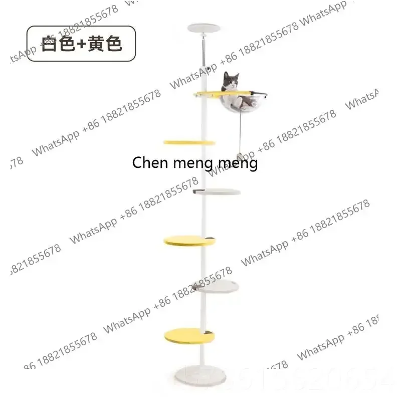 D5556 High-grade cat climbing frame column Tongtian household sisal cat scratching board E frame a solid wood cat climbing body