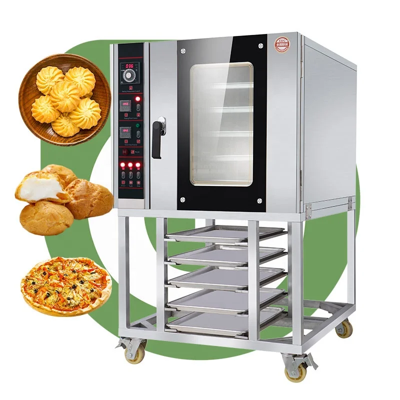 

Industry Pastry Stainless Steel Hot Air Commercial Gas Electric Price Convection Oven with Digital Controls