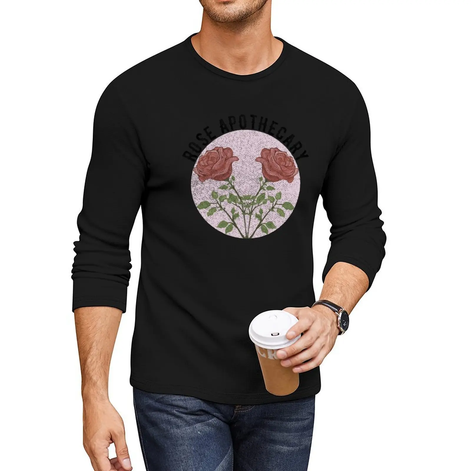 

Rose Apothecary Red Roses Design Long T-Shirt hippie clothes plain t-shirt cute clothes boys t shirts plain black t shirts men