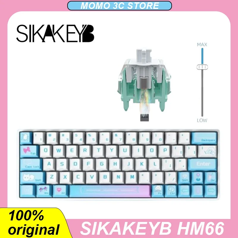 

SIKAKEYB HM66 Mechanical Keyboard Wired Adjustable Key Stroke Magnetic Axis Gaming Keyboards RGB Compatible with GH60 PC