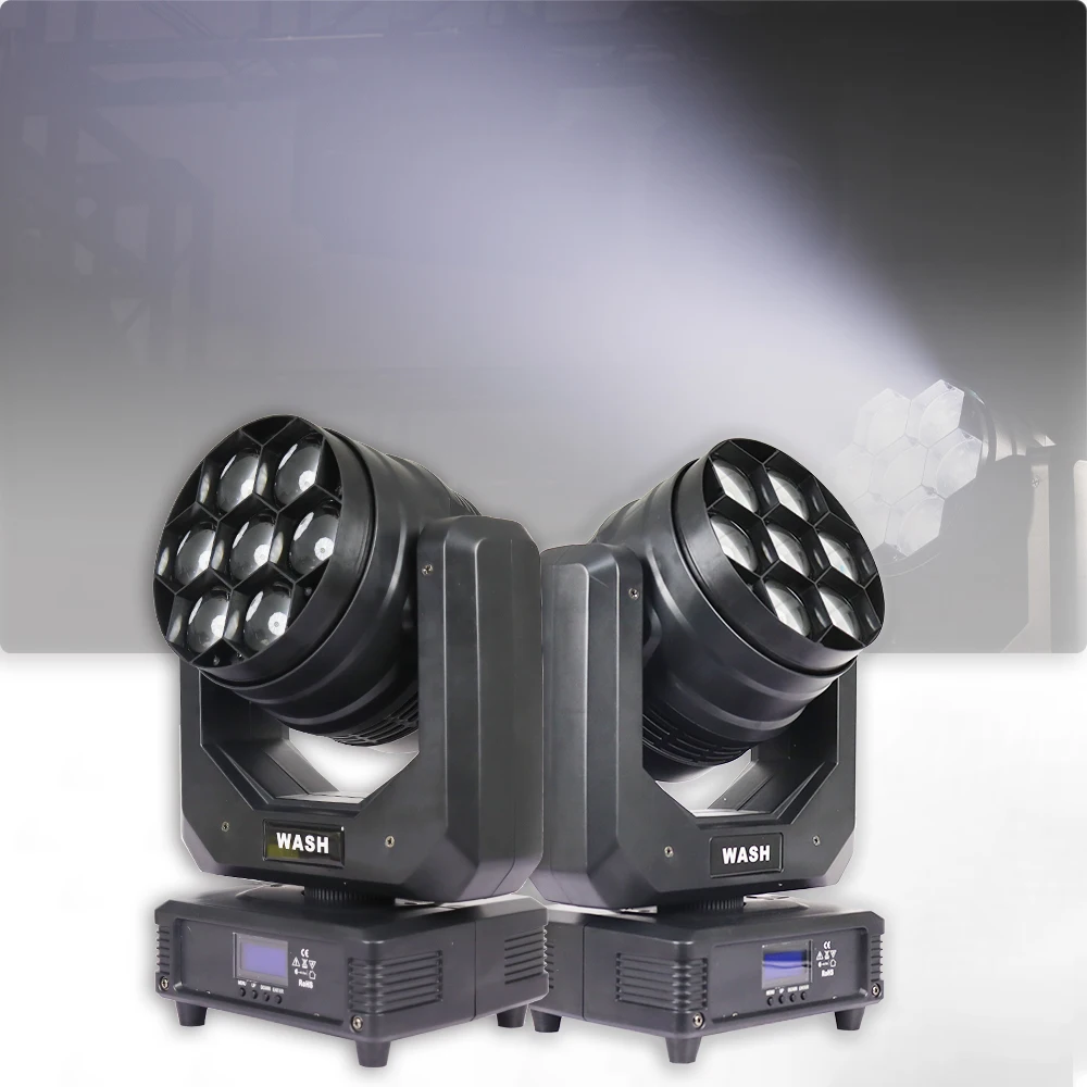 Moving Head Lights 7x60W Zoom DJ Lights RGBW LED Beam Wash Lighting Effect Stage Light For Rave Activity Disco Events Show KTV