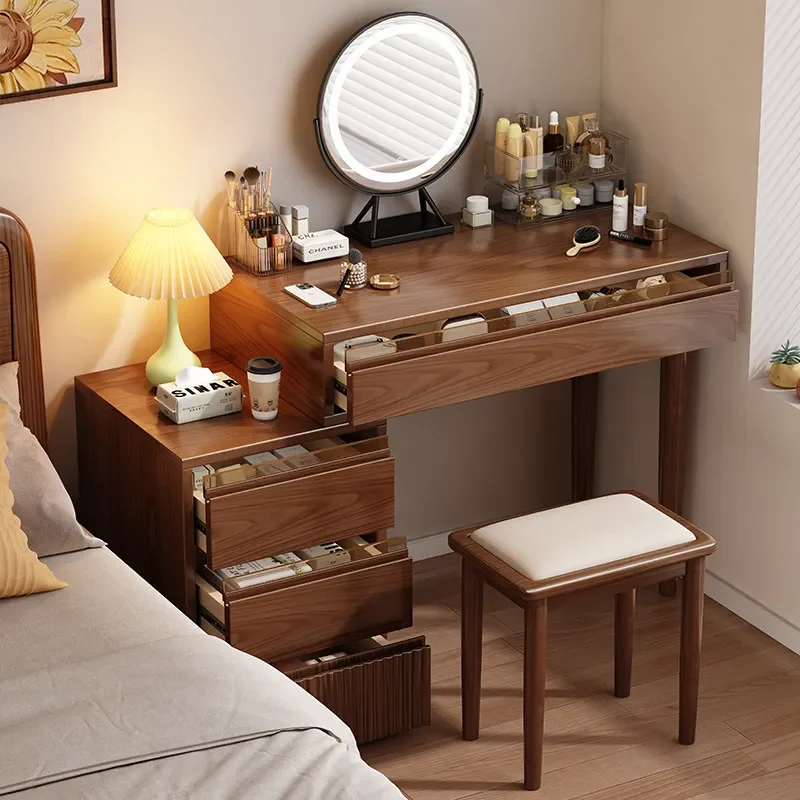 Solid wood dresser bedroom simple modern dresser chest integrated small apartment multi-functional storage table makeup table