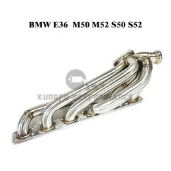 KUNGFU PERFORMANCE SS304 T3 Top Mount 3.0mm Exhaust S50 Manifold For B M W E36 S50 S52 M50 M52 1992-1998