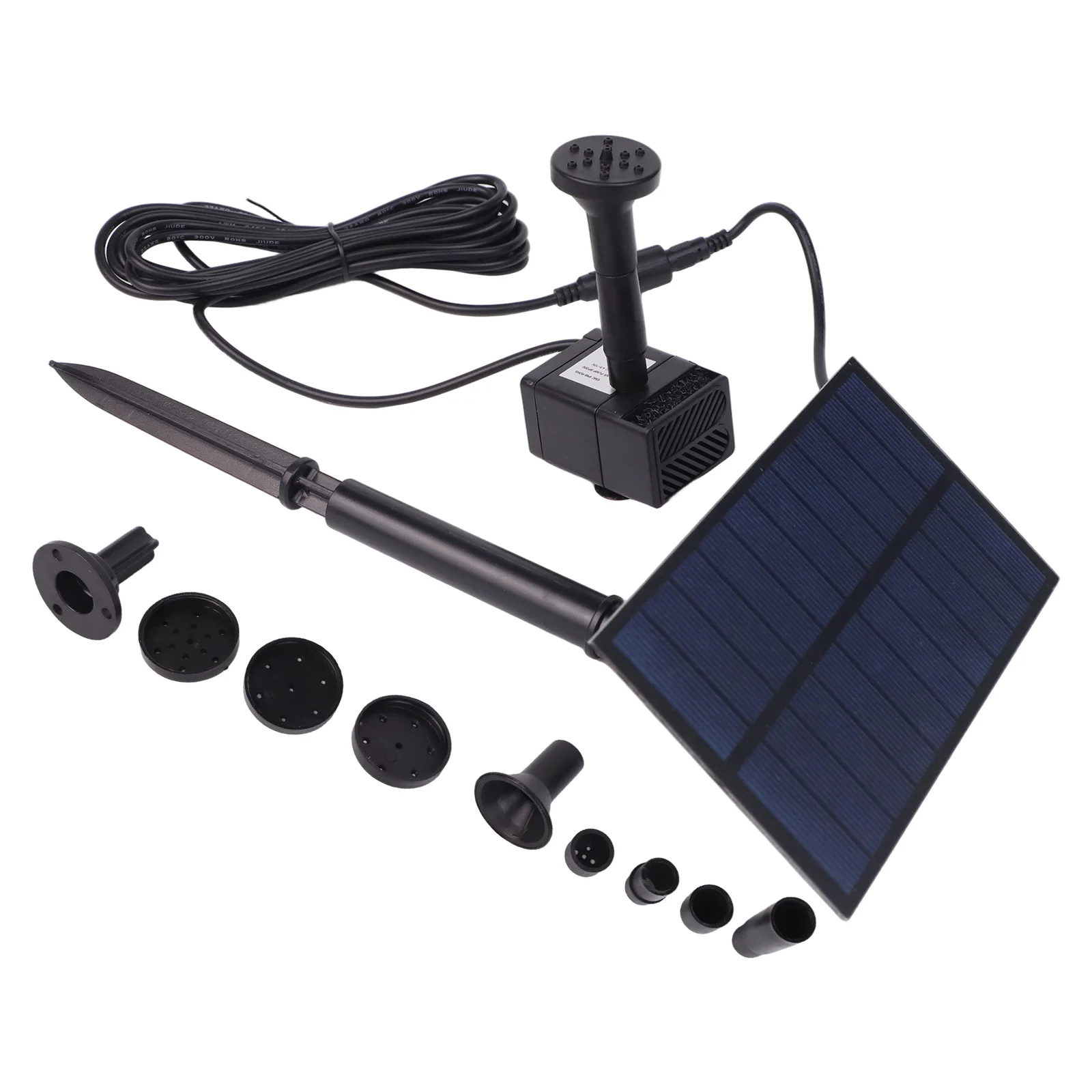 

Outdoor Decoration Solar Water Pump Maximum Flow Rate 160L h User-friendly Installation Water Spray Height 50cm