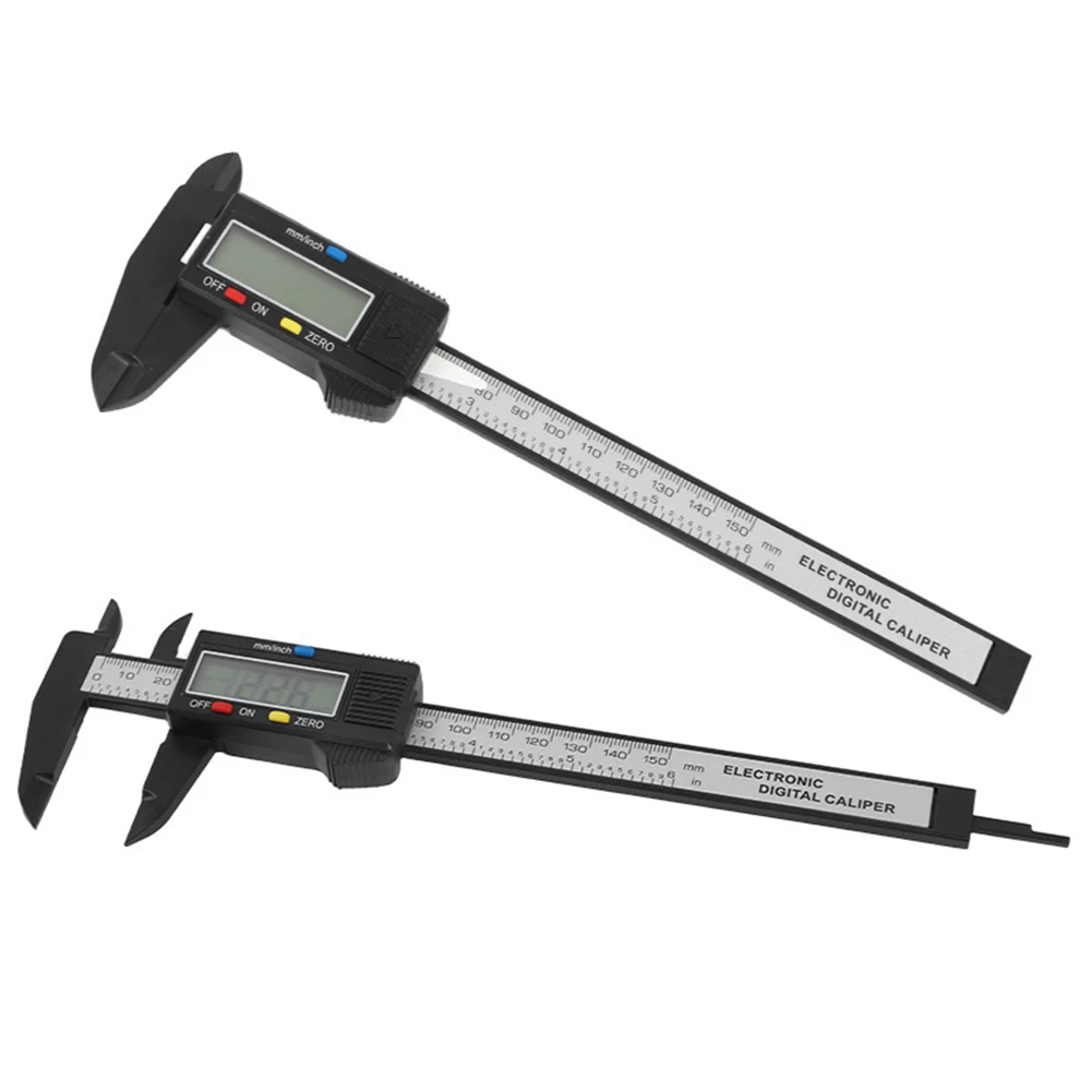 Electronic Digital Vernier Caliper 150mm Dental Spare Parts Measuring Gauge mm/inch Carbon Fiber LCD Display Denture Micrometer