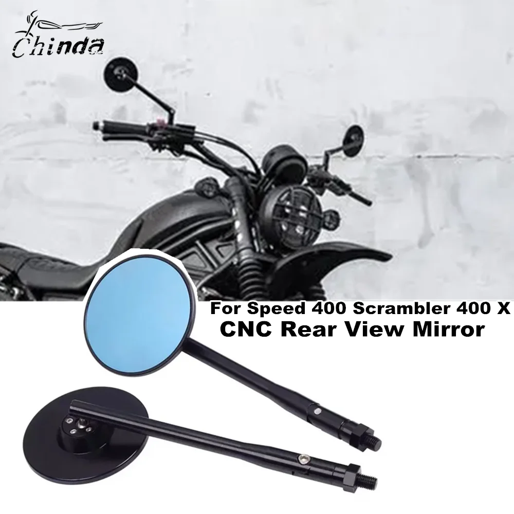 Motorcycle Conversion Mirror CNC Mirror For Triumph Speed 400 Scrambler 400 X Scrambler 400X Speed400 2024 2025