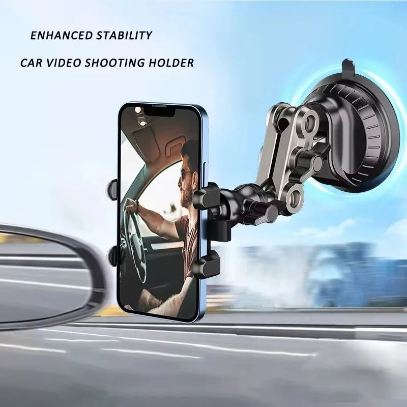 Suction Cup Car Phone Holder Video Recording Windshield Vlog Shooting Holder Special Anti-Shake