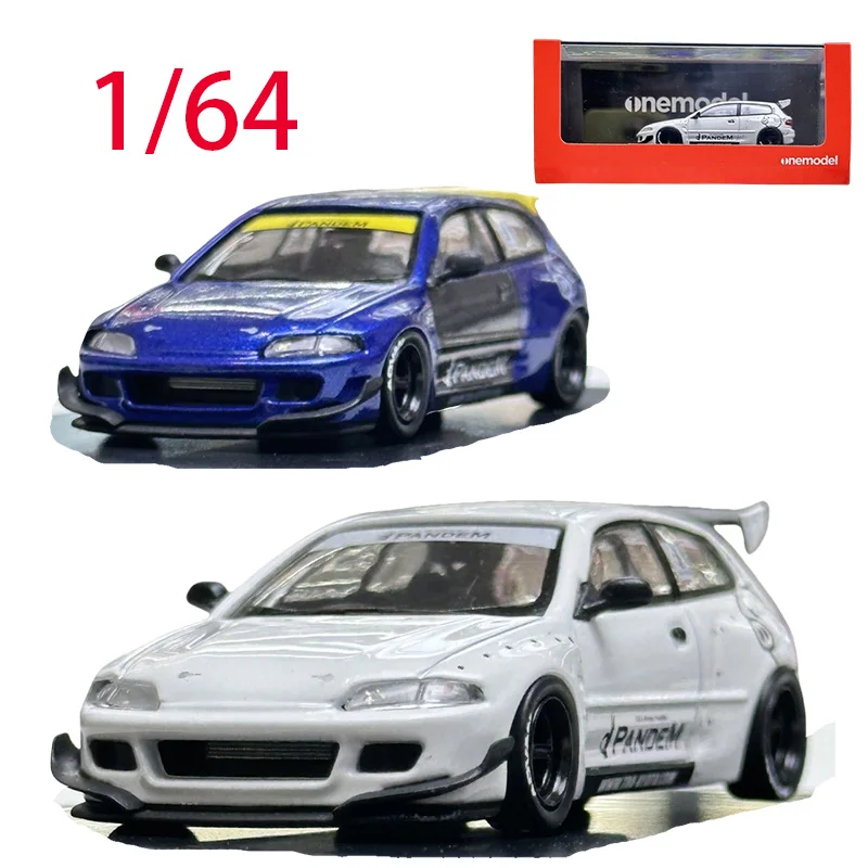 

Одна модель, литая под давлением, масштаб 1/64, Honda Civic EG6, ракетный кролик, Pandem, модель автомобиля из сплава, игрушки для мальчиков, подарок