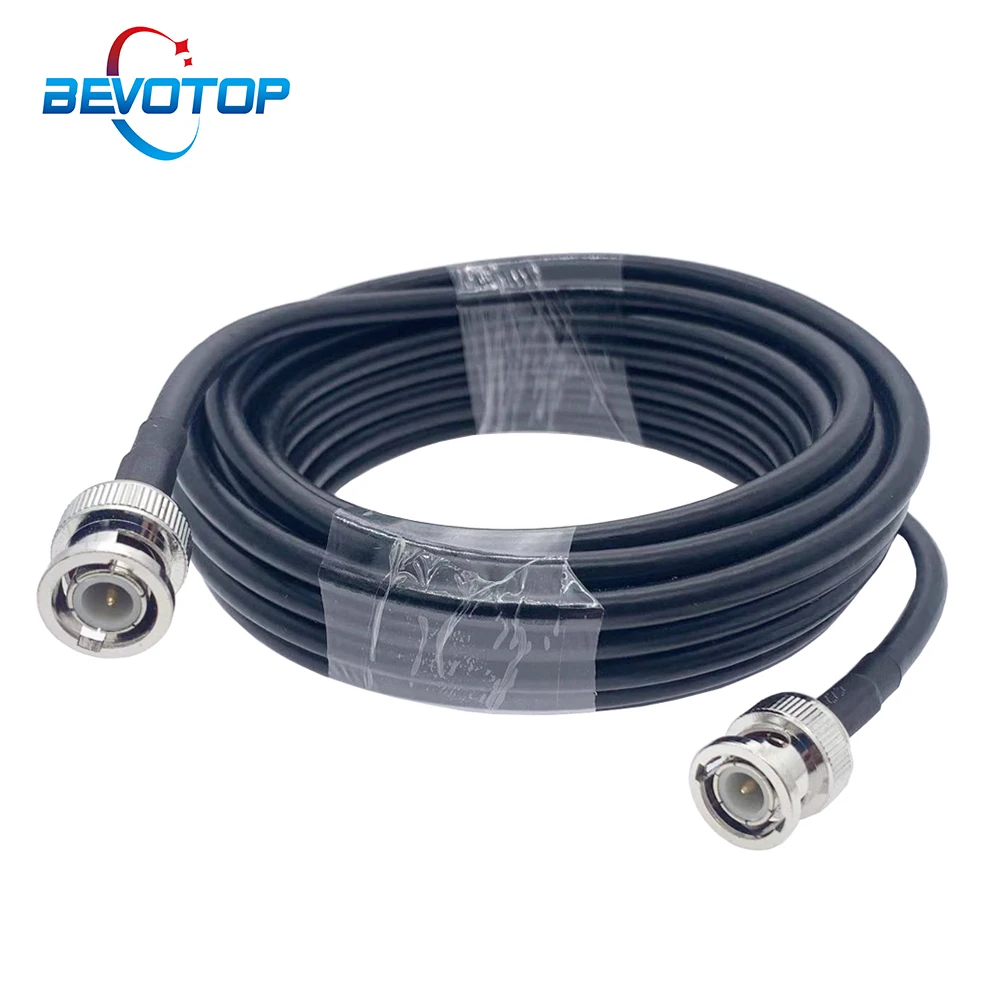 RG58 Koncentryczny kabel BNC męski do BNC męski Kabel RF 50 Ohm Złącze zaciskane Podwójna wtyczka BNC Męski przewód pinowy 0,5M 1M 2M 5M 10M 20M