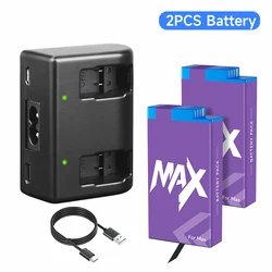 For Go Pro Max GOPRO Hero MAX 360° Camera Battery with LED Charger For Gopro Hero Max 360 Action Camera Batteries Accessories