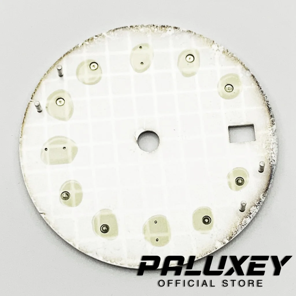 NH34 29 ミリメートルホワイトブルーブラック時計ダイヤルグリーン発光時計の文字盤 NH34 NH35 ムーブメント交換部品