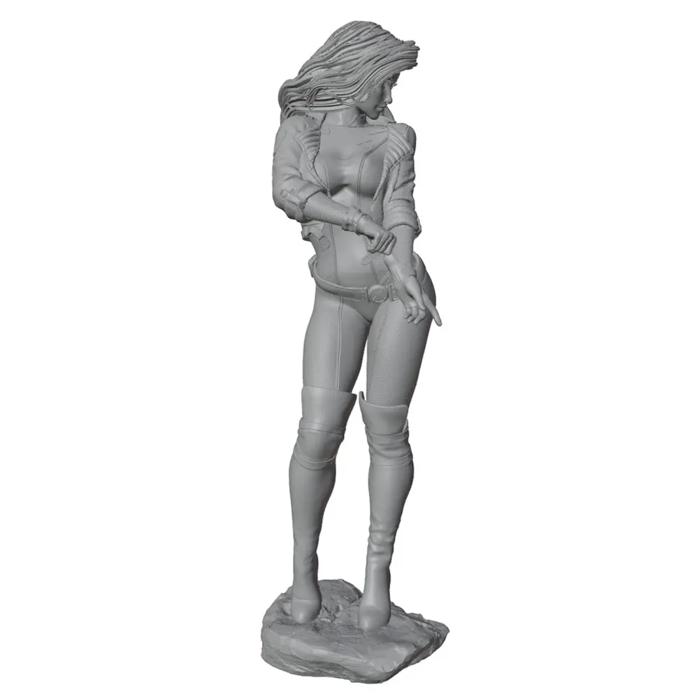 1/24 Realistic fashionable female character, miniature resin model kit, GK mini 3D printed gray model statue, not colored view 5