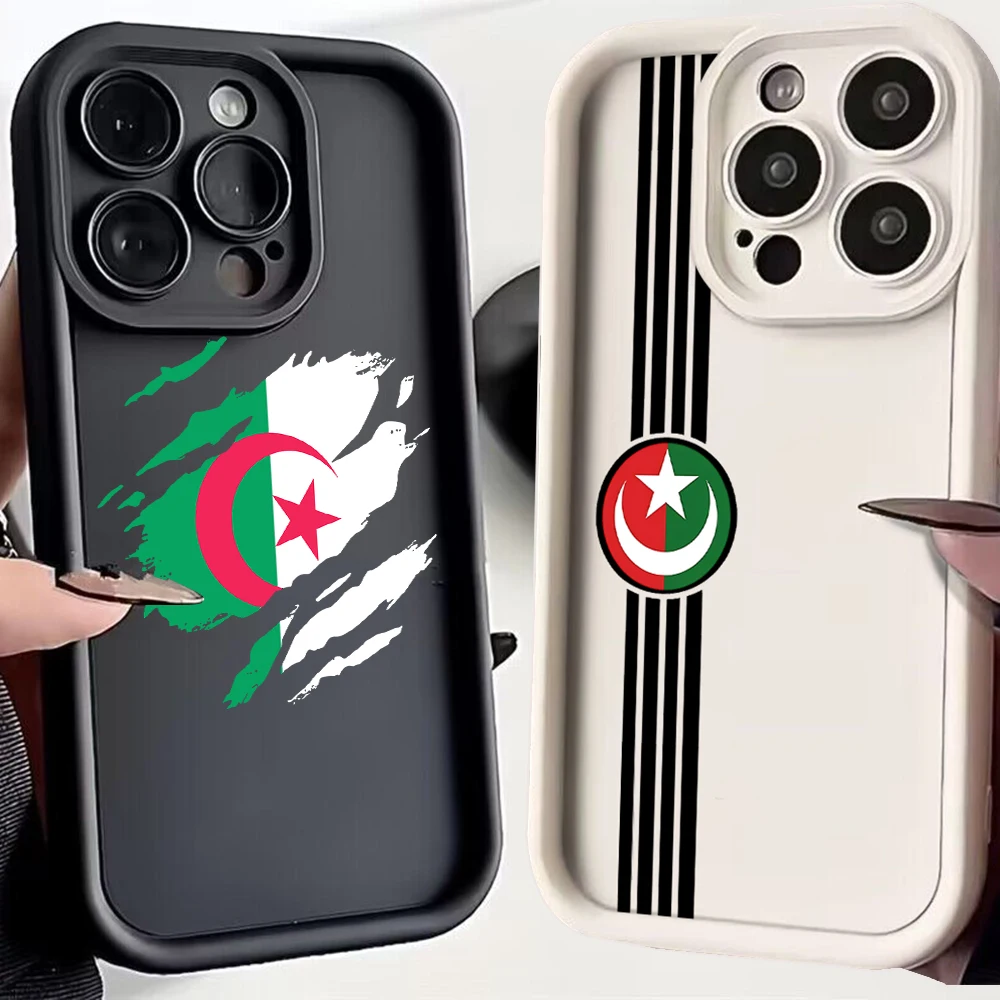 

Algeria Map Flag Passport Phone Case for OPPO Realme 12 C11 C12 C15 C20 C21Y C31 C33 C35 C53 C55 4G 5G Cover With Hand Strap