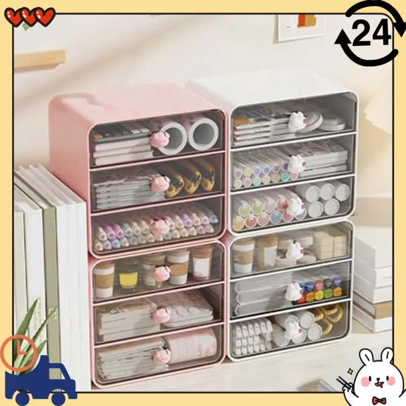 

3 Tiers Makeup Organizer Holder Bathroom Countertop Organizer Desk Organizer With Drawers White-B
